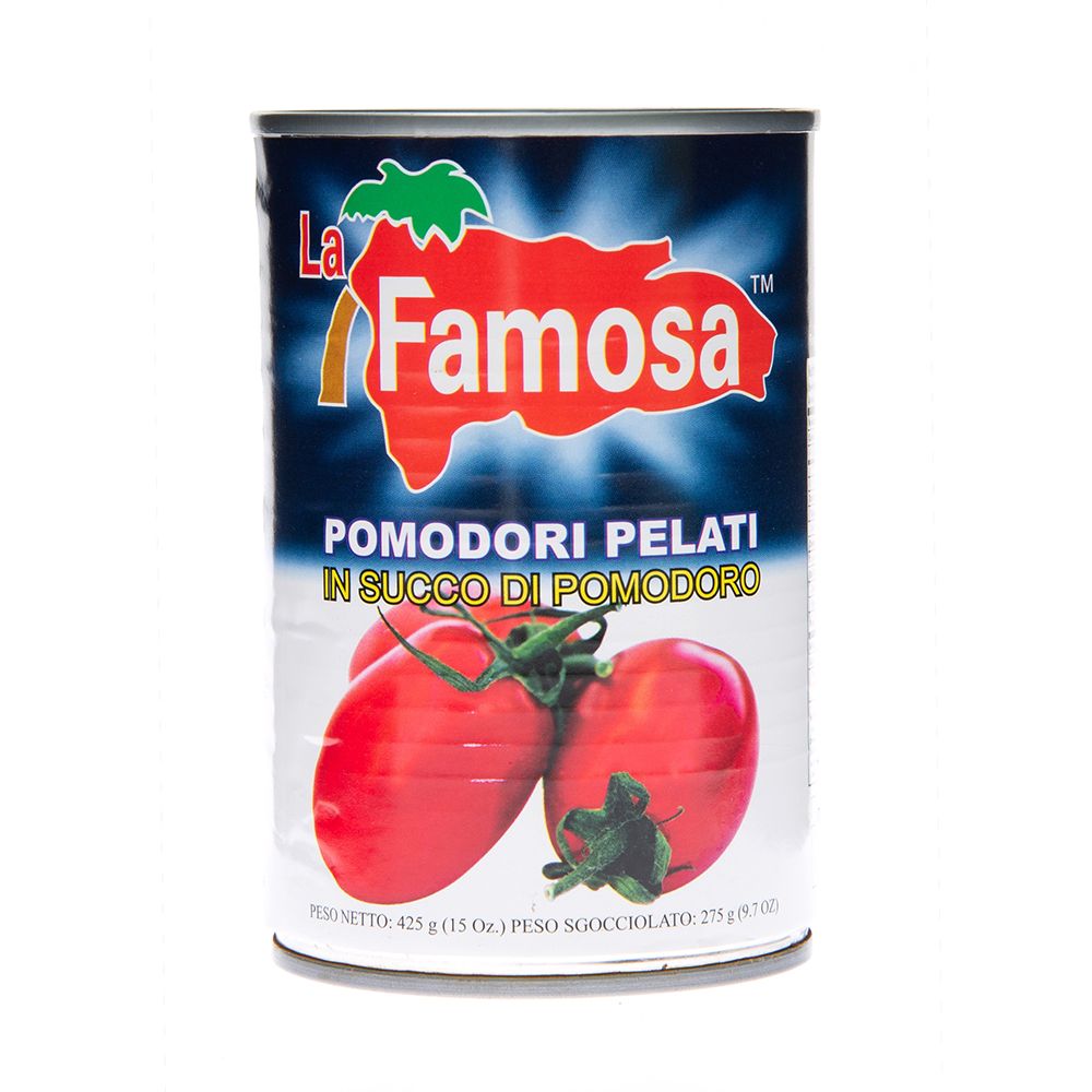 TOMATE PELADO FAMOSA 24/16oz – Supermercado 100% SRL